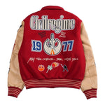 Star Wars x Civil Regime Rebellion Letterman Jacket Deep Red & Sand - Image 2