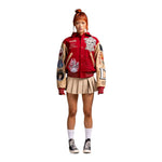 Star Wars x Civil Regime Rebellion Letterman Jacket Deep Red & Sand - Image 3