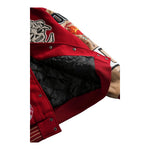 Star Wars x Civil Regime Rebellion Letterman Jacket Deep Red & Sand - Image 4