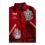 Star Wars x Civil Regime Rebellion Letterman Jacket Deep Red & Sand - Image 6