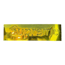 Supreme Adesivo con Logo Box con Rilievo Oro Metallico