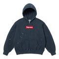 Supreme MM6 Maison Margiela Box Logo Zip Up Hooded Sweatshirt Navy