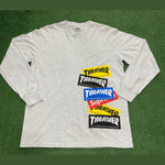 Supreme Thrasher Multi Logo L/S Tee Ash Grey, T-Shirt - Supra Sneakers - Image 4