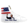 Trump Sneakers FIGHT FIGHT FIGHT 白色高帮运动鞋