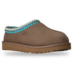 Brown slipper with blue trim on a white background - Image 2