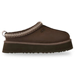 Brown slipper with decorative trim on a white background - Image 1