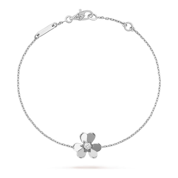 Van Cleef & Arpels Frivole bracelet, mini model 18K white gold, Diamond