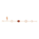 Van Cleef & Arpels Lucky Spring bracelet, 5 motifs 18K rose gold, Carnelian, Mother-of-pearl, Onyx - Image 3