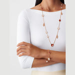 Van Cleef & Arpels Lucky Spring bracelet, 5 motifs 18K rose gold, Carnelian, Mother-of-pearl, Onyx - Image 4
