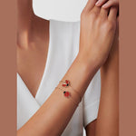 Van Cleef & Arpels Lucky Spring bracelet, open wings ladybug 18K rose gold, Carnelian, Onyx - Image 4