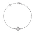 Van Cleef & Arpels Sweet Alhambra bracelet, 1 motif 18K white gold, Diamond