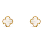 Van Cleef & Arpels Sweet Alhambra earstuds 18K yellow gold, Mother-of-pearl - Image 1