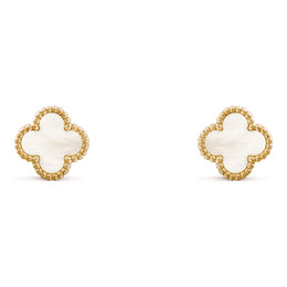 Van Cleef & Arpels Sweet Alhambra earstuds 18K yellow gold, Mother-of-pearl
