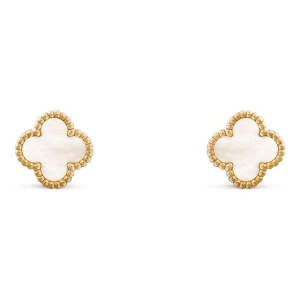 Van Cleef & Arpels Sweet Alhambra earstuds 18K yellow gold, Mother-of-pearl