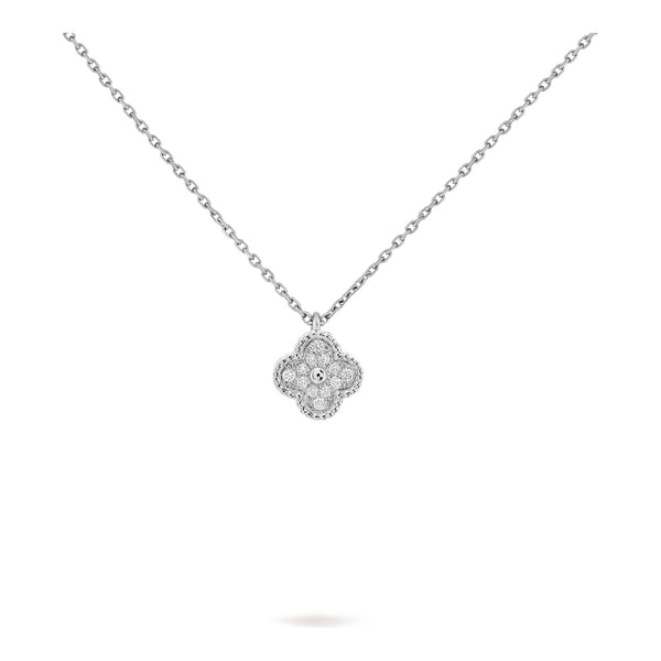 Van Cleef & Arpels Sweet Alhambra pendant 18K white gold, Diamond
