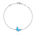 Van Cleef & Arpels Sweet Butterflies bracelet 18K white gold, Turquoise