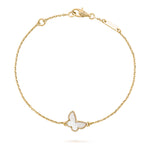 Van Cleef & Arpels Sweet Butterflies bracelet 18K yellow gold, Mother-of-pearl - Image 1
