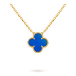 Van Cleef & Arpels Vintage Alhambra pendant 18K yellow gold, Agate - Image 1