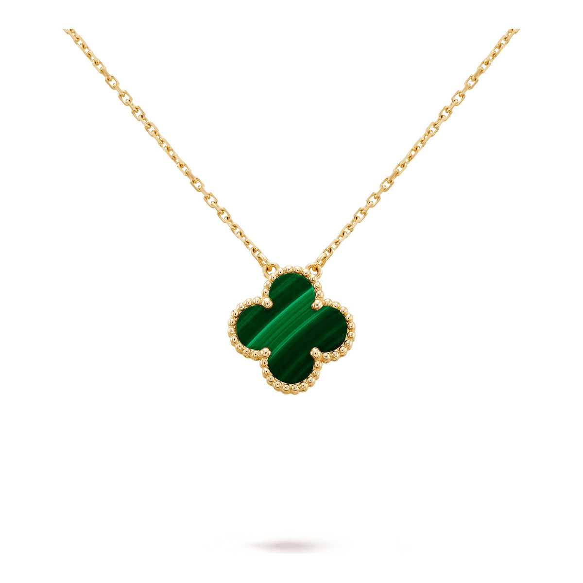 Van Cleef & Arpels Vintage Alhambra pendant 18K yellow gold, Malachite