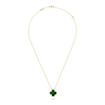 Van Cleef & Arpels Vintage Alhambra pendant 18K yellow gold, Malachite - Image 2