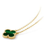 Van Cleef & Arpels Vintage Alhambra pendant 18K yellow gold, Malachite - Image 3