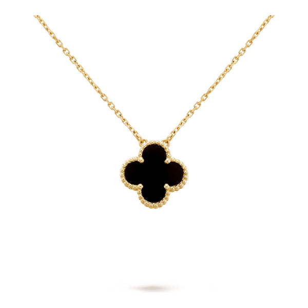 Van Cleef & Arpels Vintage Alhambra pendant 18K yellow gold, Onyx