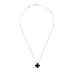 Van Cleef & Arpels Vintage Alhambra pendant 18K yellow gold, Onyx - Image 2