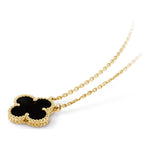 Van Cleef & Arpels Vintage Alhambra pendant 18K yellow gold, Onyx - Image 3