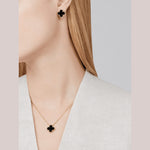 Van Cleef & Arpels Vintage Alhambra pendant 18K yellow gold, Onyx - Image 4