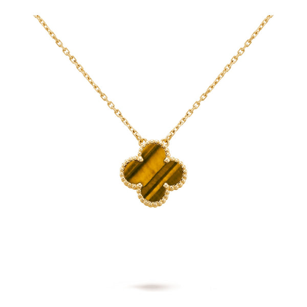Van Cleef & Arpels Vintage Alhambra pendant 18K yellow gold, Tiger Eye