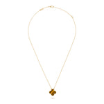 Van Cleef & Arpels Vintage Alhambra pendant 18K yellow gold, Tiger Eye - Image 2