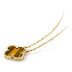 Van Cleef & Arpels Vintage Alhambra pendant 18K yellow gold, Tiger Eye - Image 3