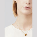 Van Cleef & Arpels Vintage Alhambra pendant 18K yellow gold, Tiger Eye - Image 4