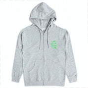 Anti Social Social Club Grey Zip Up Hoodie - Electric Green - Supra Sneakers